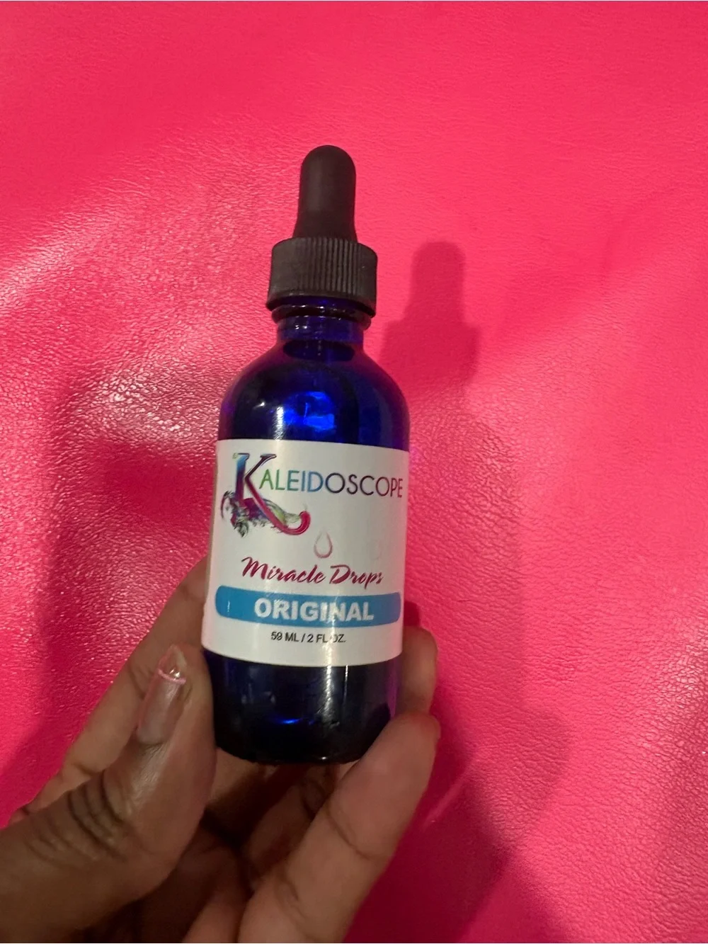 Kaleidosco Miracle Drops Original - Blue Glass Dropper Bottle